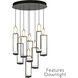 Delphi LED 33.5 inch Black Pendant Ceiling Light in Down