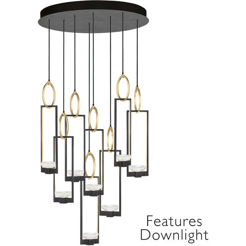 Delphi LED 33.5 inch Black Pendant Ceiling Light in Down