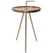 Becket 15.7 inch Natural/Gold Side Table