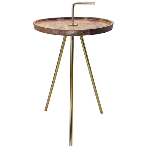 Becket 15.7 inch Natural/Gold Side Table