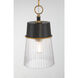 Stamford 1 Light 9 inch Legacy Brass and Dark Matte Black Pendant Ceiling Light