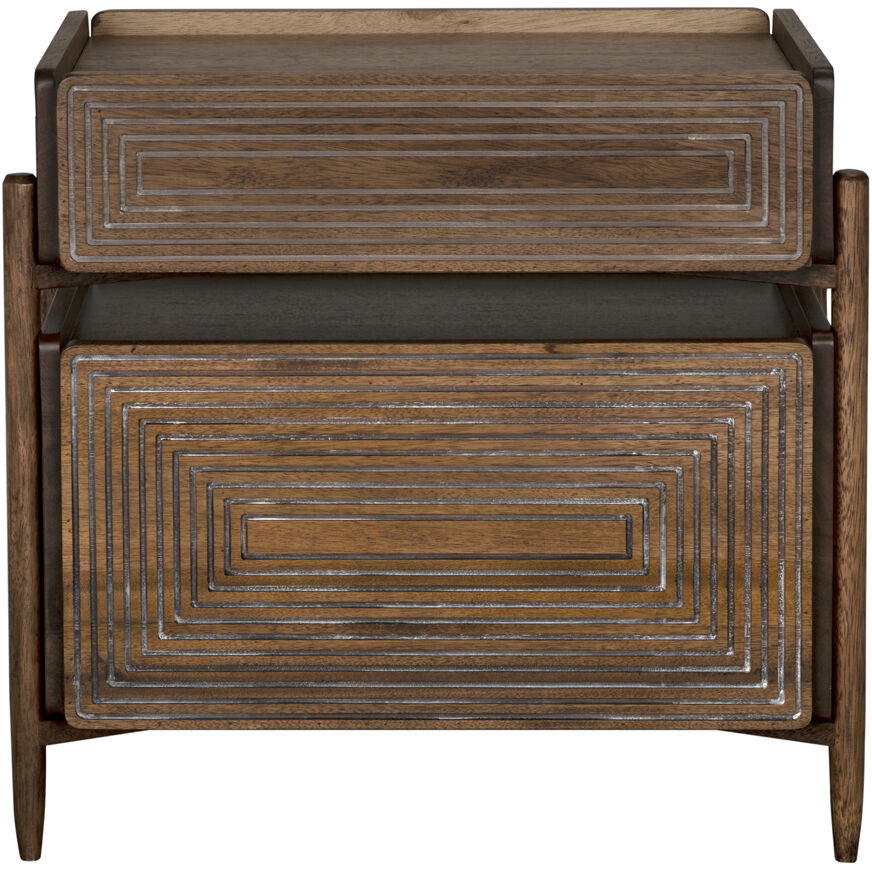 Savino 31 X 30 inch Dark Walnut Side Table