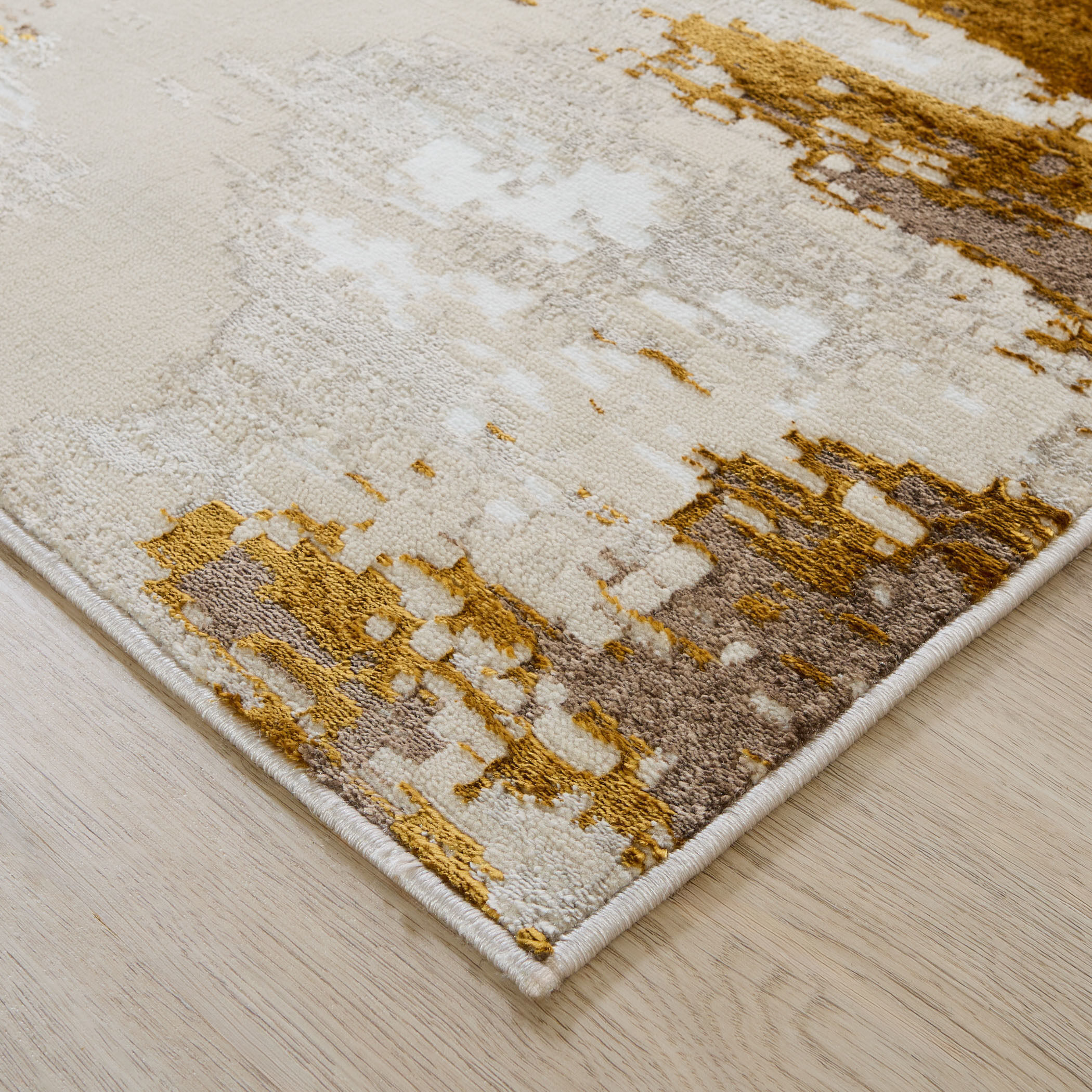 Sibel 114 X 79 inch Gold Rug in 6 x 9