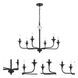 Jolenne 6 Light 31.97 inch Flat Black Chandelier Ceiling Light