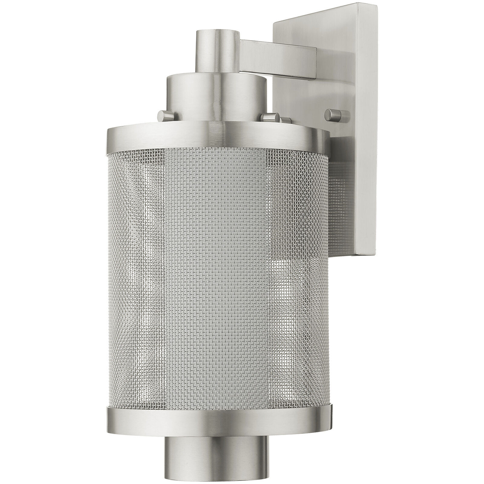 Nottingham 1 Light 15 inch Brushed Nickel Outdoor Wall Lantern