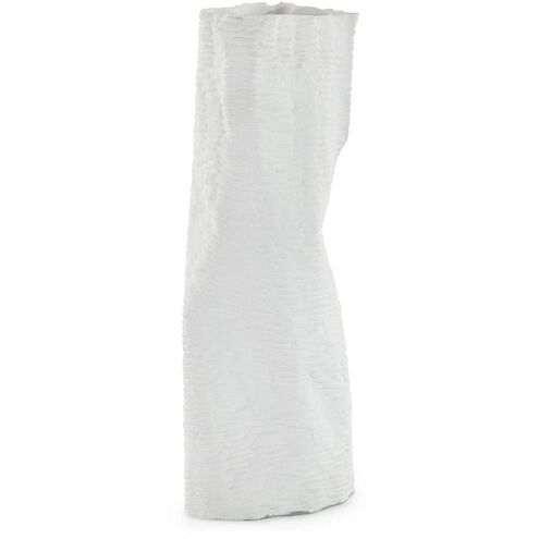 Creased Porcelain 20.5 X 7.5 inch Vase