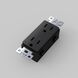 Outlet 125 Black Module, Duplex