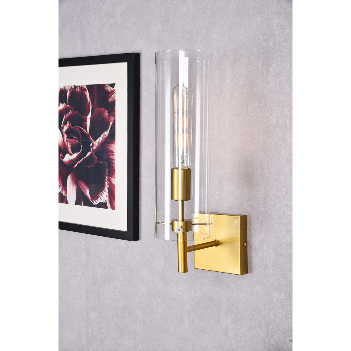 Savant 1 Light 7 inch Brass Bath Sconce Wall Light