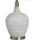 Cameron 30 inch 100.00 watt Ridged White Wash Table Lamp Portable Light