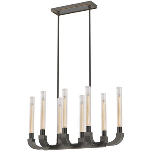 Flute 8 Light 14 inch Urban Bronze Pendant Ceiling Light