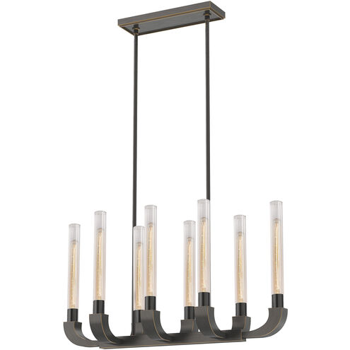 Flute 8 Light 14 inch Urban Bronze Pendant Ceiling Light