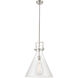 Newton Cone 1 Light 16 inch Brushed Satin Nickel Pendant Ceiling Light