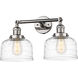 Franklin Restoration Bell 2 Light 19 inch Polished Nickel Bath Vanity Light Wall Light