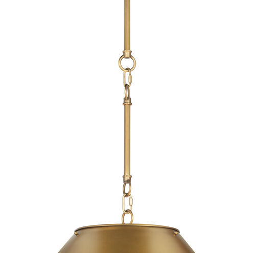 Reese 3 Light 24.5 inch Natural Brass Pendant Ceiling Light