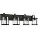 Brennen 4 Light 34 inch Black Iron Vanity Light Wall Light