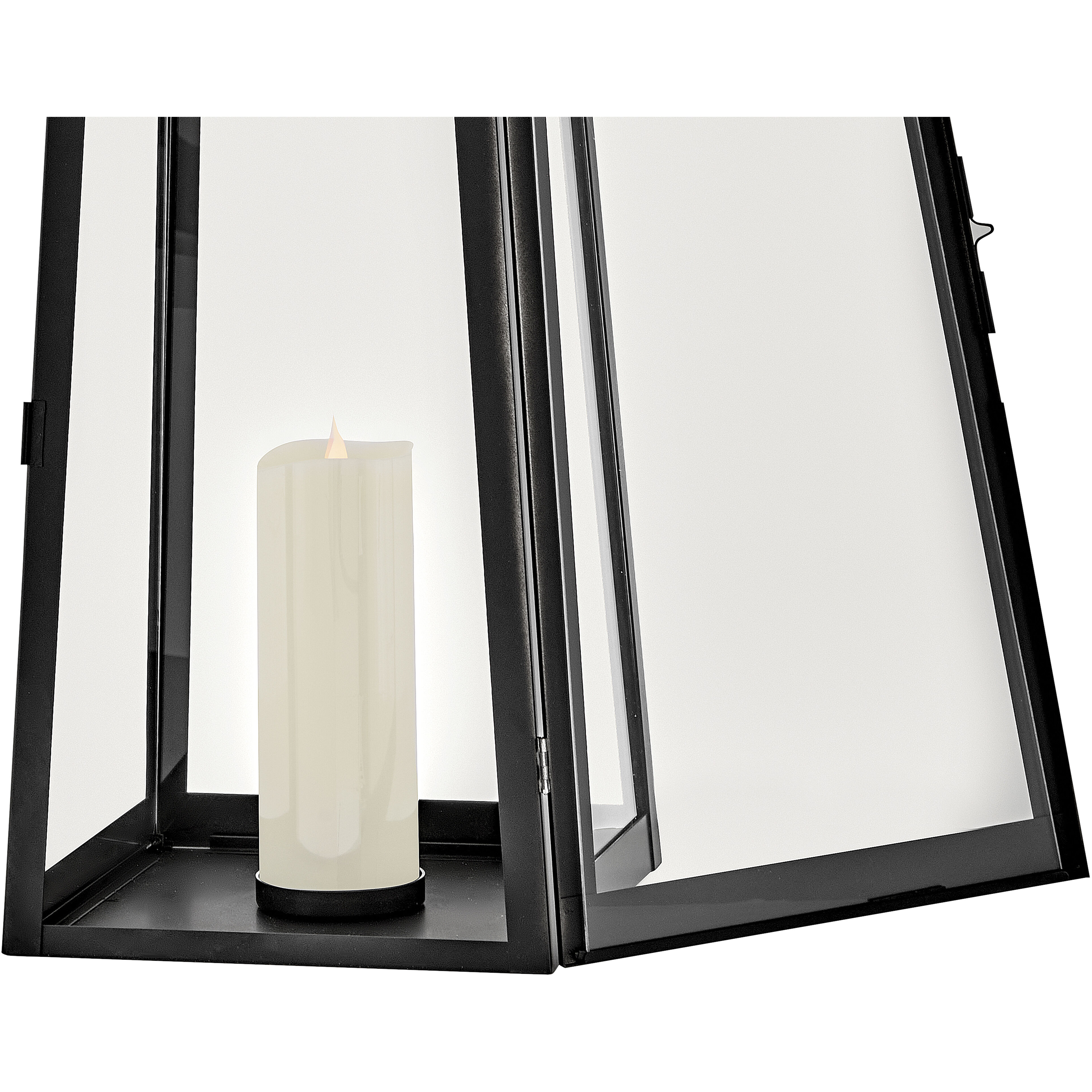 Hugh 28 X 10.5 inch Black with Burnished Bronze Outdoor Decorative Lantern