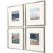 Abstract Turquoise and Blue and Brown and White Framed Art