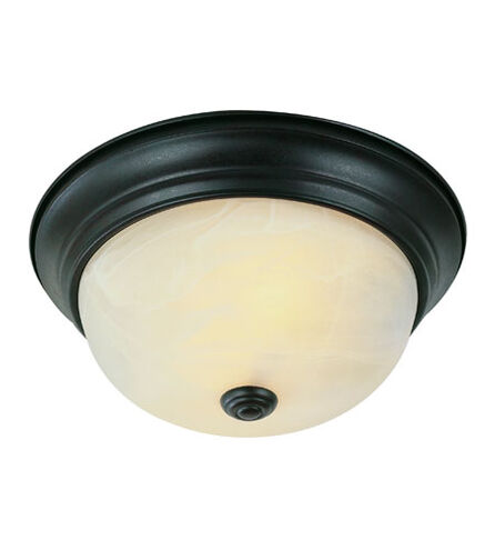 Browns 2 Light 11 inch Rubbed Oil Bronze Flushmount Ceiling Light