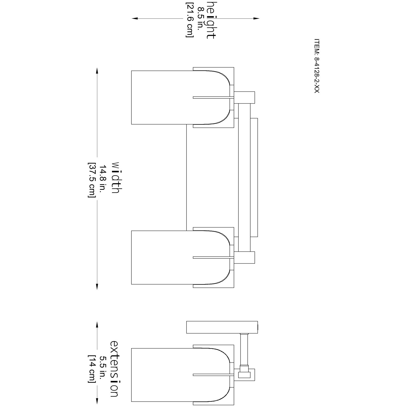 Caldwell 2 Light 14.75 inch Satin Nickel Bathroom Vanity Light Wall Light