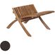 Teak 19 inch Antique Smoke Outdoor Ottoman
