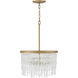 Rubina 4 Light 18 inch Burnished Gold Pendant Ceiling Light