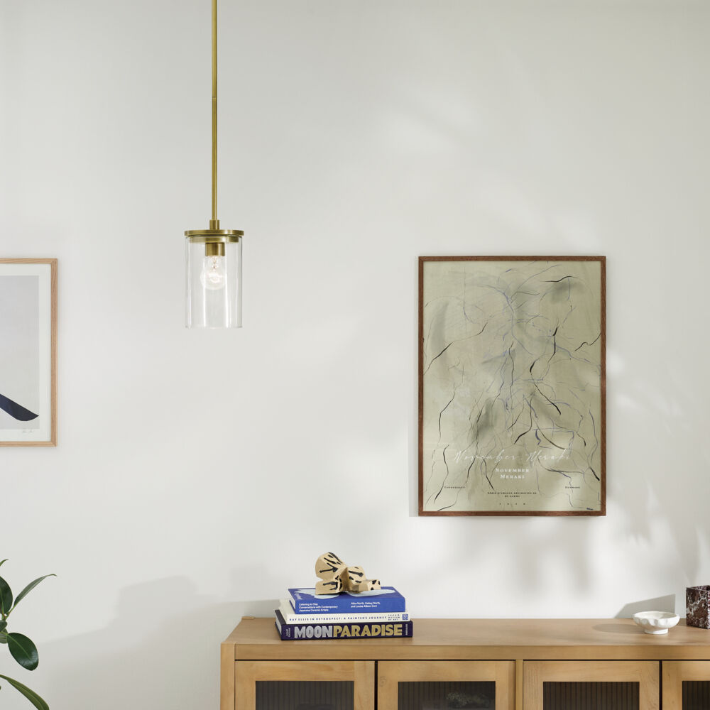 Crosby 1 Light Natural Brass Mini Pendant Ceiling Light