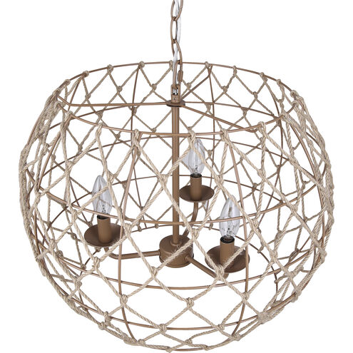 Aura 3 Light 20 inch Tan Pendant Ceiling Light
