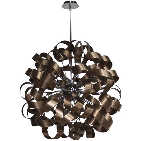 Bel Air 12 Light 34 inch Copper Chandelier Ceiling Light in Brushed Copper