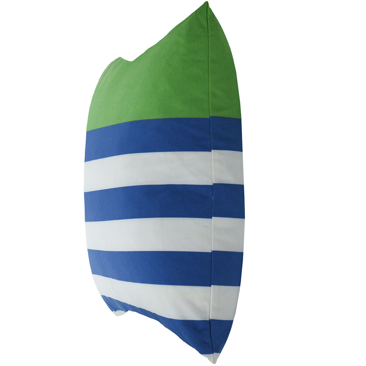 Dann Foley 24 inch Green and White and Navy Blue Decorative Pillow