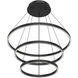 Cerchio LED 31.5 inch Black Chandelier Ceiling Light
