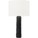 Hable Aura 27.13 inch 9 watt Rough Black Ceramic Table Lamp Portable Light