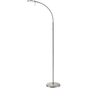 Dessau Flex 42 inch 13.00 watt Satin Nickel Swing Arm Floor Lamp Portable Light