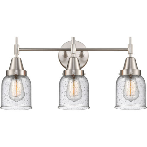 Caden LED 23 inch Satin Nickel Bath Vanity Light Wall Light in Seedy Glass