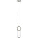 Thomas O'Brien Junio LED 4 inch Polished Nickel Pendant Ceiling Light in Clear Glass