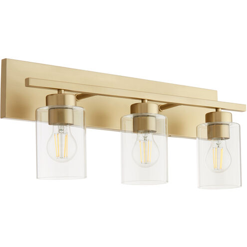 Carter 3 Light 22 inch Aged Brass Vanity Light Wall Light