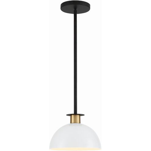Gigi 1 Light 10 inch Black/Aged Brass Mini Pendant Ceiling Light