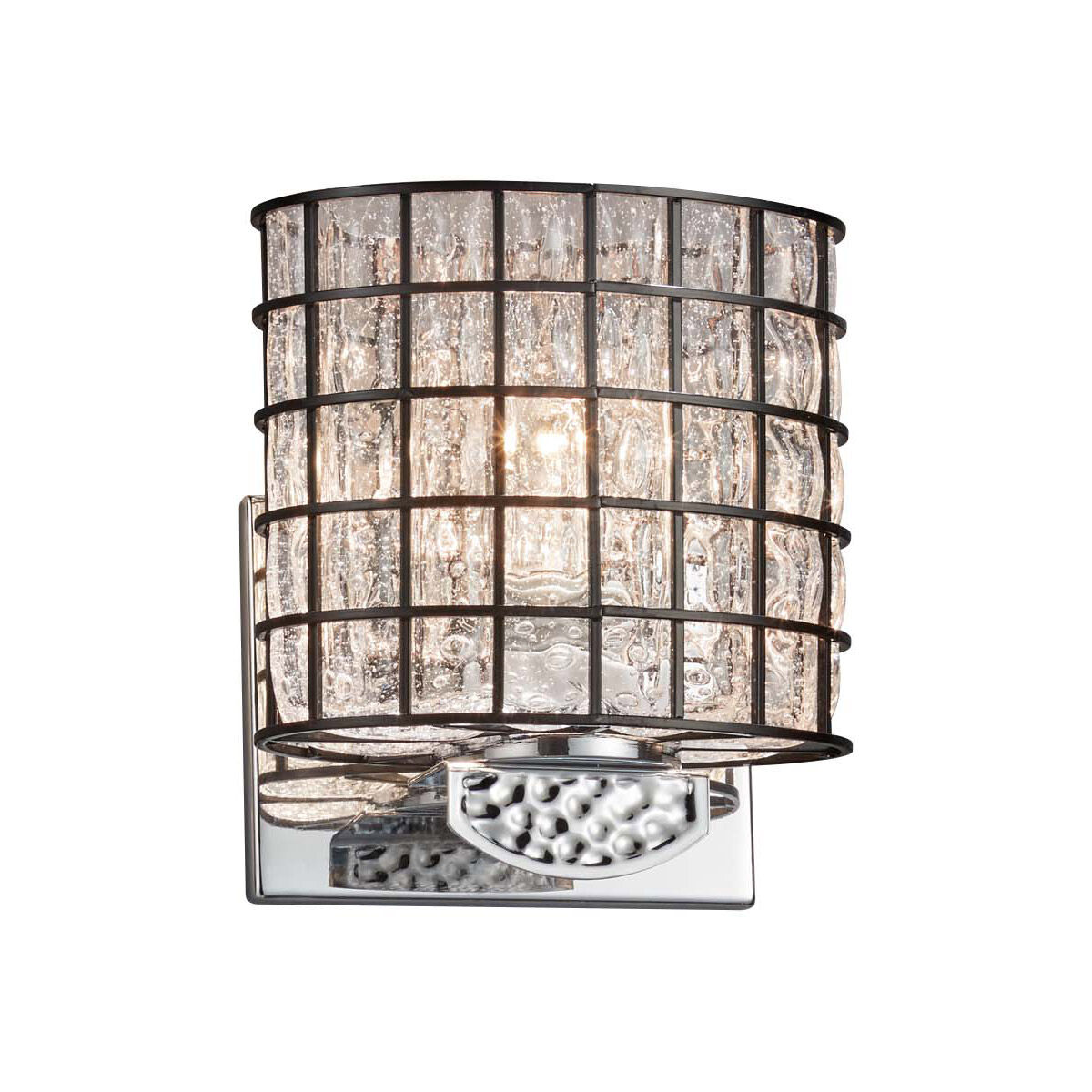 Wire Glass Malleo LED 7 inch Brushed Nickel ADA Wall Sconce Wall Light
