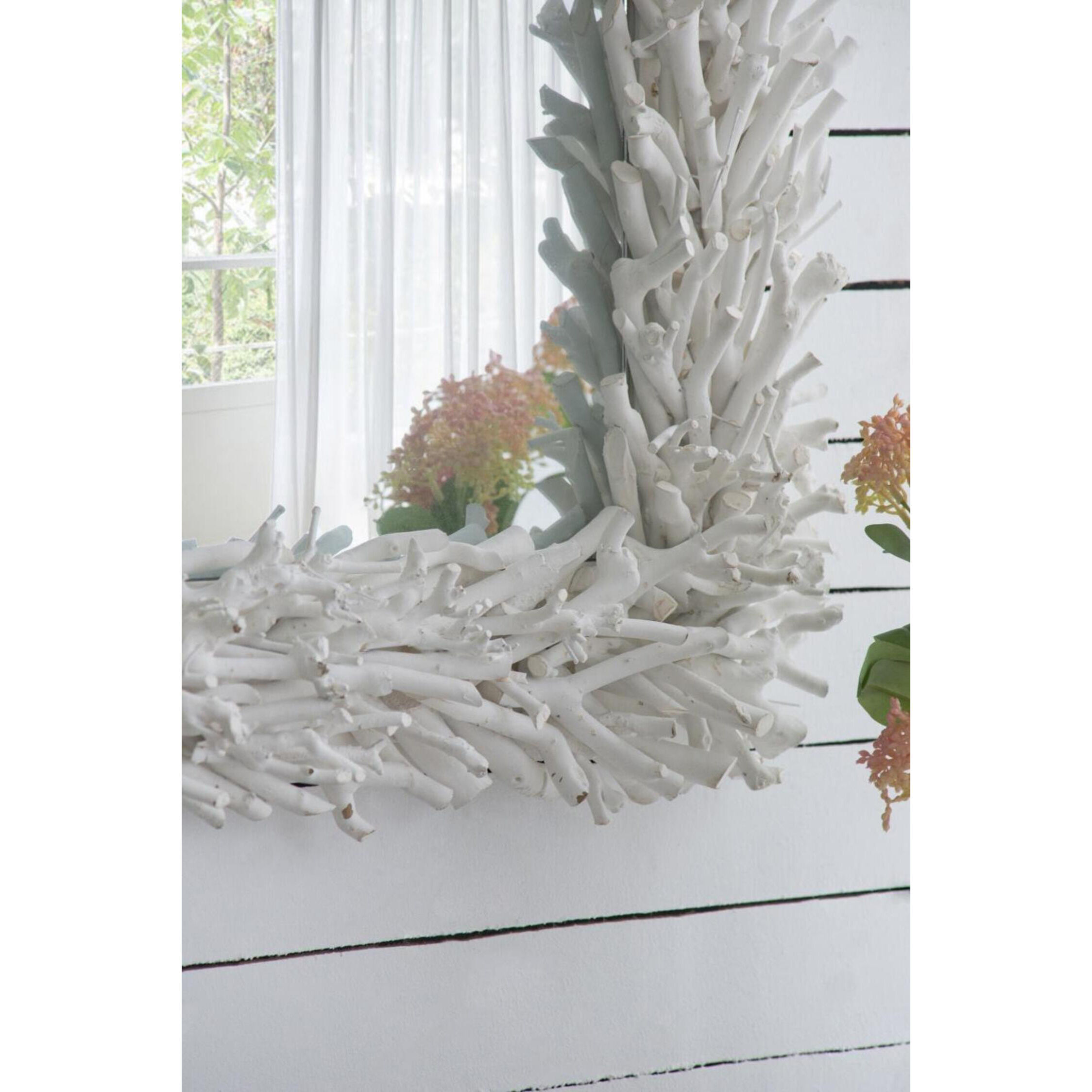 Anita 29.1 X 22.8 inch White Wall Mirror