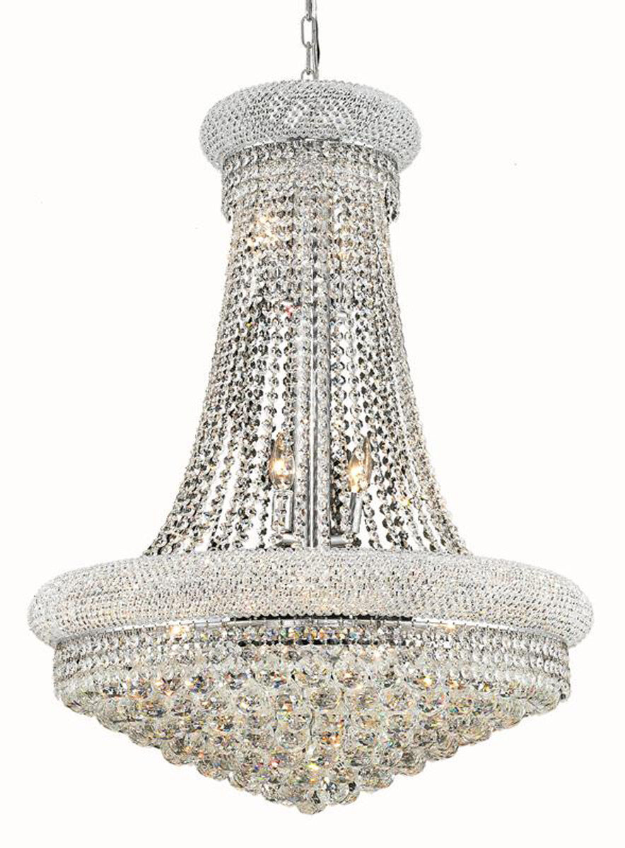 Primo 14 Light 28 inch Chrome Dining Chandelier Ceiling Light in Royal Cut