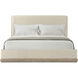 Repose Grey Oak US King Bed, Wooden, Upholstered