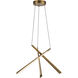 Lex LED 19.63 inch Vintage Brass Chandelier Ceiling Light