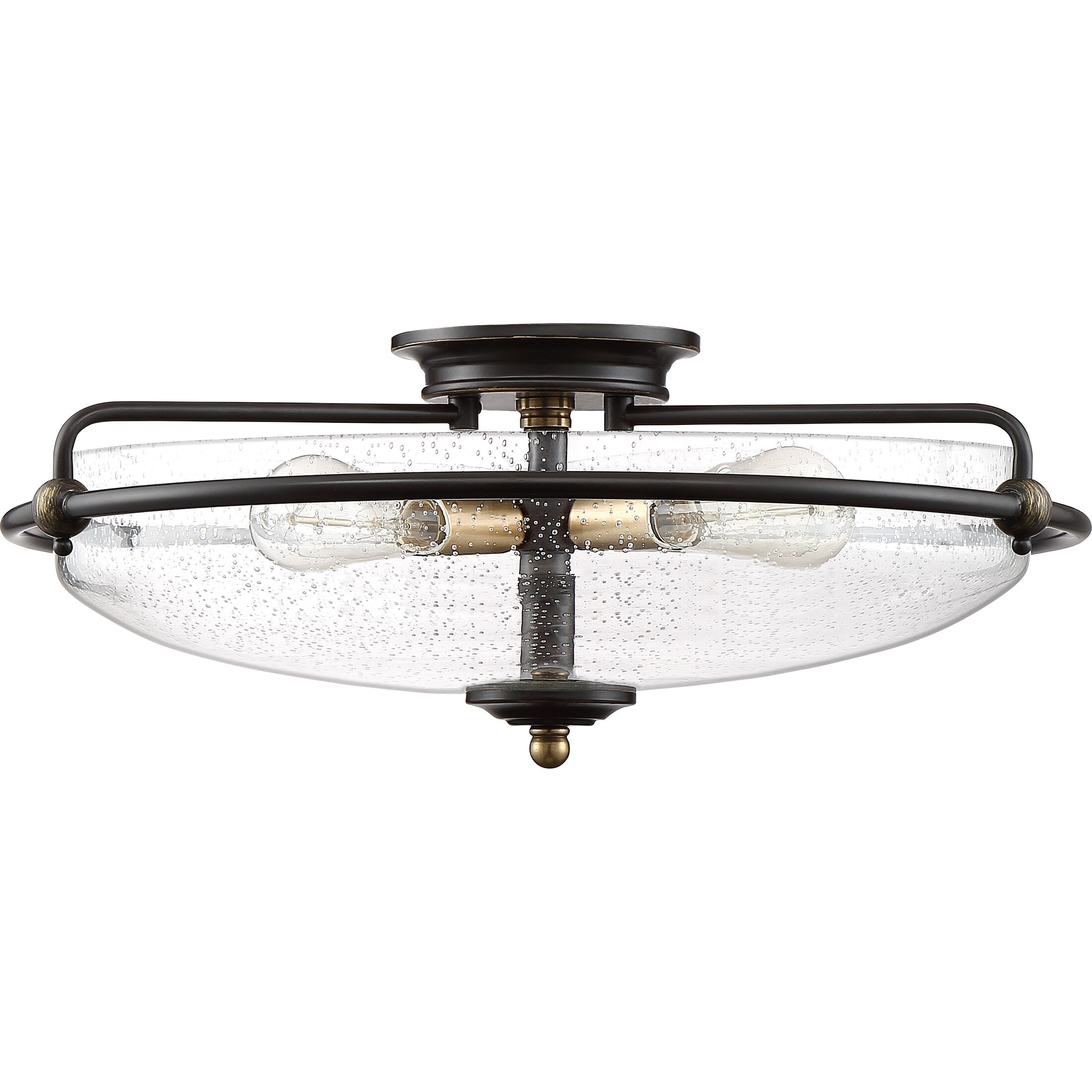 Griffin 4 Light 21 inch Palladian Bronze Flush Mount Ceiling Light, Extra Large