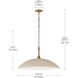 Delarosa 1 Light Greige and Champagne Bronze Pendant Ceiling Light