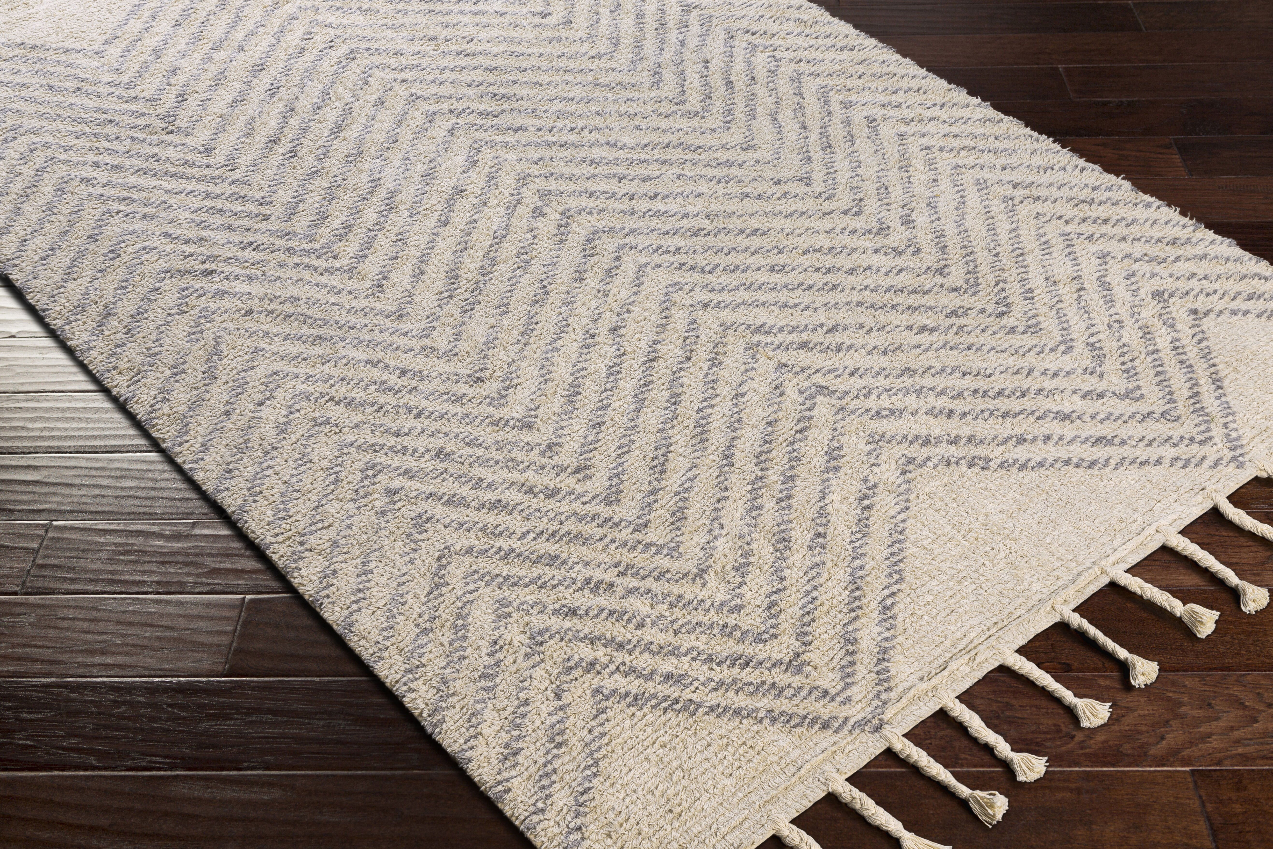 Khemisset 120 X 96 inch Light Grey Rug in 8 x 10, Rectangle