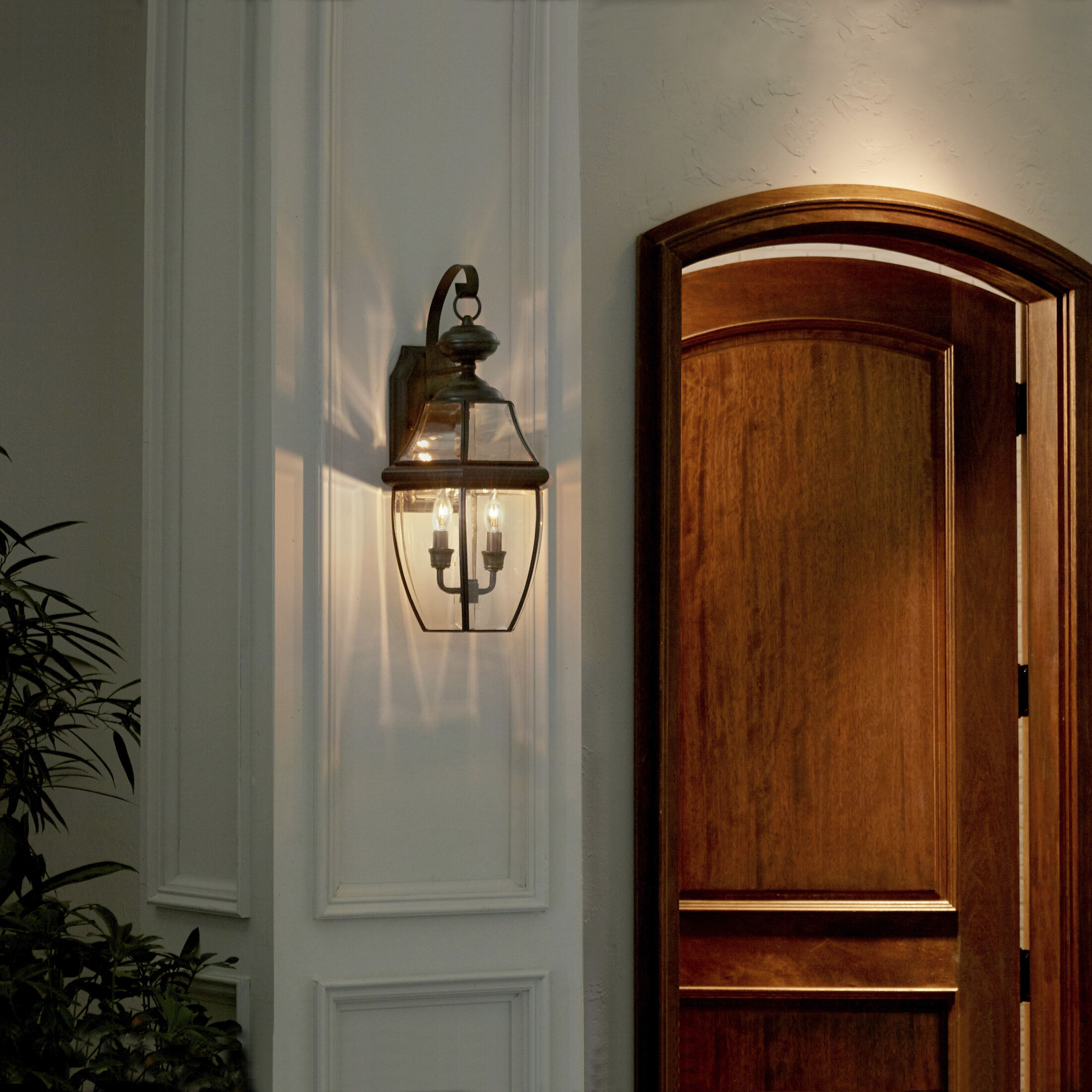 Newbury 2 Light 20 inch Medici Bronze Outdoor Wall Lantern