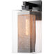 Polaris 1 Light 16.4 inch Coastal Black and Coastal Silver Outdoor Sconce, Large