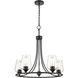 Ashford 5 Light 25 inch Matte Black Chandelier Ceiling Light