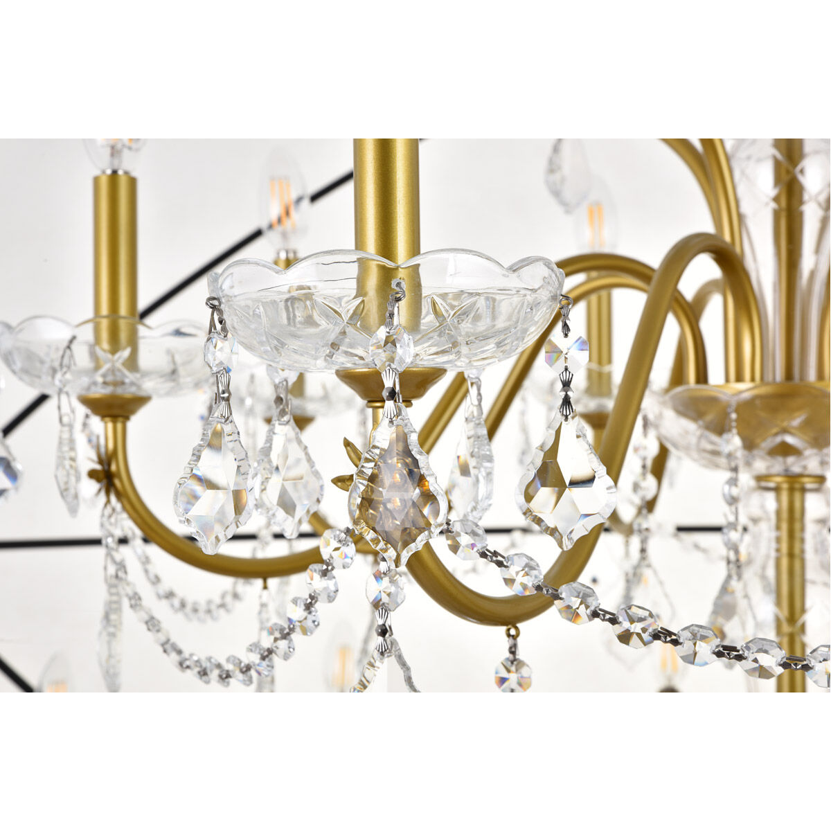 Cordelia 24 Light 59 inch Black and Gold Pendant Ceiling Light