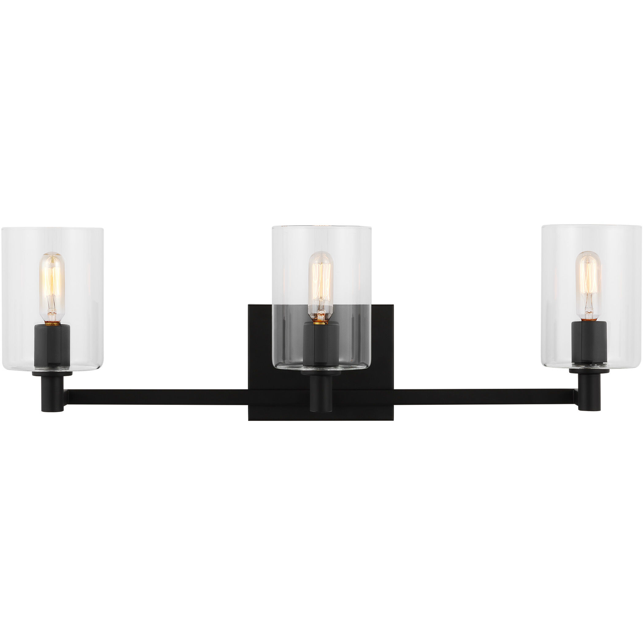 Fullton 3 Light 24.63 inch Midnight Black Bath Vanity Wall Light
