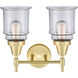 Caden LED 15 inch Satin Brass Bath Vanity Light Wall Light in Clear Glass